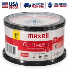 Maxell CD-R Music Gold 30 Pack 700MB 80 Min 32X Blank Recordable Audio CDs picture