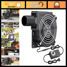 120mm Dual Ball Blower Fan 12V AC Plug Variable Speed Controller - High Velocity picture