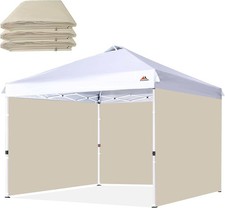 SCOCANOPY SunWall for 12x12 Pop Up Canopy Frame, 3 Pack SideWall 12X12, Beige  picture