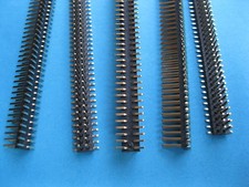 30 pcs Gold SMT SMD 1.27mm 2x40 80pin Breakable Male Pin Header Double Row Strip picture