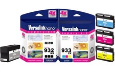 VersaInk-Nano HP 932MX Black (MICR) & 933CX Tri-Color Value Combo picture