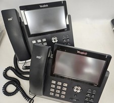 ***GREAT*** LOT OF 2 YEALINK SIP-T48G ULTRA-ELEGANT IP PHONE W HANDSET, STAND picture