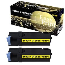 2PK DE2135 2135 Toner Cartridge 2130 2135 Laser Printer YELLOW picture