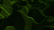 Landscape abstract hills wireframe grid vector cgi 3d Custom Gaming Mat Desk picture