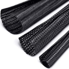 3 Pieces Cord Protector Wire Loom Tubing Cable Sleeve Split Sleeving for USB Cha picture
