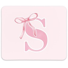 QIYUHOY Coquette Trendy Initial S Pink Bow Mouse 7.9x9.5 inches, pinkS  picture