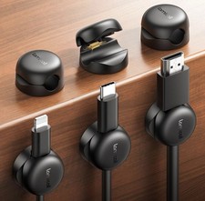 Lamicall 6 Pack Cable Clips, Compact Spring Cord Organizer Holder for Desk picture