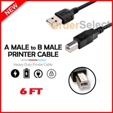 USB Printer Cable Adapter Type A Male to Type B Male PC Laptop Computer Cord picture