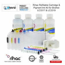 RIHAC Refillable Ink Kit for Brother LC-3317 & LC-3319 Cartridge Printers MFC-J picture