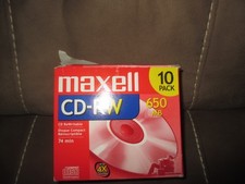 9 - MAXELL CD-RW 650 MB 74 MIN REWRITABLE DISCS IN JEWEL CASES NEW picture