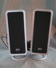 HP Powered Multimedia Computer Speakers Desktop Audio Volume Control Pod Set picture