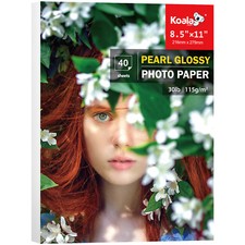Koala Pearl Glossy Thin Photo Printer Paper 8.5x11 30lb for Inkjet Laser Printer picture