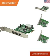 3 Port FireWire 800/400 PCI Express Card with Native Chipset for Quick Transfers picture