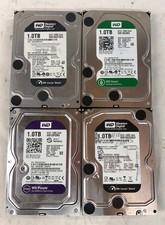 WD 1TB 3.5 Hard Drive Lot of 4 Total 4TB WD1002FAEX WD10PURX WD10EARX SATA PC picture