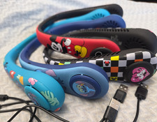 Disney Portable Neck Cooling Fans Family Pack Of 4 Rechargeable Mickey Stitch picture