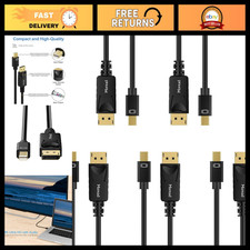 8K Mini DisplayPort to DisplayPort Cable 1.4 - 5 Pack, 6ft High-Speed Cables picture