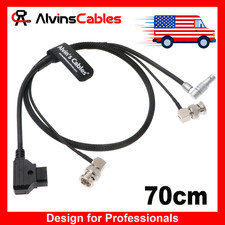 Rotatable Power Cable 2-Pin to D-Tap + Right Angle BNC to BNC HD SDI Braided picture