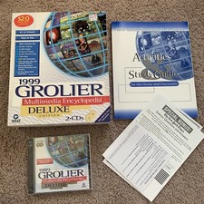 Grolier Multimedia Encylopedia Deluxe 1999 Computer Software Vtg New Open Box picture