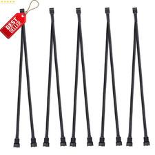 5 Pack 1 to 2 PWM Fan Splitter Cable 4-Pin PC Cooling 10.5in Sleeved - US picture