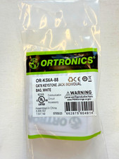 Ortronics KS6A-88  CAT 6 Keystone Jack- White picture