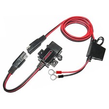 MP0609A 3.1Amp Motorcycle USB Port Kit SAE to Adapter On Battery Chargers Red 12 picture