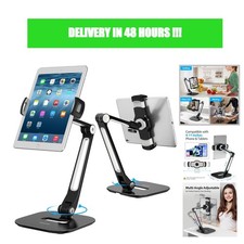 AboveTEK Tablet Stand 360° Swivel Adjustable Aluminum Desk Mount for 4-11