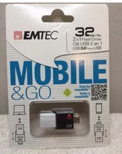 EMTEC MOBILE 32GB USB 3.0 MICRO 2.0  TWO in ONE FLASH DRIVE. picture