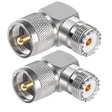 2PCS UHF PL259 Right Angle 90 Degree Coax Adapter, SO239 Male to E-890  picture