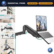 Adjustable Laptop Wall Mount & Monitor Stand, 2-in-1 Vented Tray for 11-32