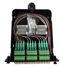 Universal LGX Pigtailed Splice Cassette 24 fiber, LC/APC (Green) Quad Singlemode picture