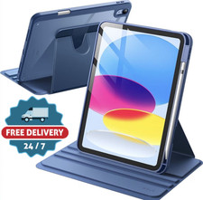 360° Rotating Case for iPad (A16) 11th/10th Gen Cover for 2025/2022 Model Blue picture