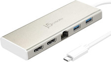 J5Create USB-C Mini Dock-Type C Hub with 2X HDMI, 2X USB 3.0, Ethernet picture