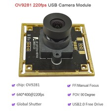 OV9281 HD 720p 220fps Global Shutter USB Camera Module 90° No Distortion Webcam picture