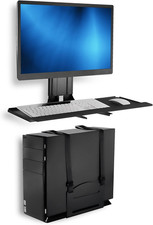 Adjustable Wall Mount for Monitor & Keyboard with CPU Holder - 25