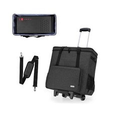 CURMIO Rolling Desktop Computer Carrying Case, Double Layers Computer Tower T... picture