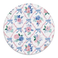 Coquette Preppy Bow Floral Pad for Desk, Pink Blue Ribbon Bow Grandmillennial... picture