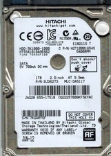 Hitachi HTS541010A9E662 P/N: 0J26273 MLC: DA5117 1TB picture