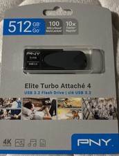 PNY - Elite Turbo Attache 4 512GB USB 3.2 Flash Drive 4K Ultra HD BRAND NEW picture