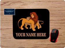 SIMBA & NILA PERSONALIZED W/ NAME LION KING CUSTOM NEOPRENE MOUSE PAD DESK MAT picture