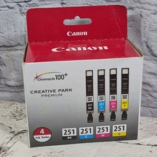 Canon CLI-251 Ink Cartridge Black Cyan Magenta Yellow for PIXMA MG6320 Expired picture