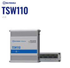 Teltonika TSW110 Industrial Switch 5-Port Gigabit DIN Rail 9-30V Unmanaged USA picture
