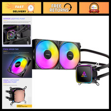 High-Performance 240mm ARGB Liquid CPU Cooler, Dual 120mm PWM Fans, Intel & AMD picture
