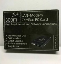 3COM 3C3FEM656C 10/100 LAN+MODEM CARDBUS PC CARD NEW OLD STOCK SEALED picture