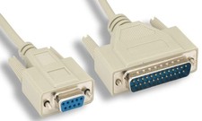 6FT Serial Cable DB9-Female to DB25-Male picture