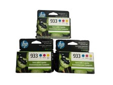 Genuine HP 933 Cyan Magenta Yellow Ink Cartridges 3 Pack See Pics For EXPSealed picture