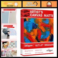 Printable Cotton Sheets 8.5x11 Inch for Inkjet Printer - 350g High-Quality Paper picture
