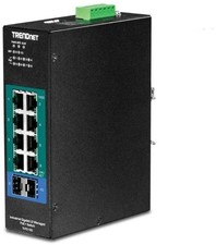 TRENDnet 10-Port Industrial Gigabit L2 Managed PoE+ DIN-Rail 10 Port, Black picture