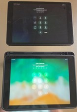 Apple iPads pre-owned bundle 9th gen w/damage AND 5th gen w/case good condition picture
