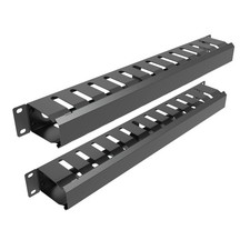 Jingchengmei 2 Pack of All Metal 1U Cable Manager with 12 Big Finger Slots picture