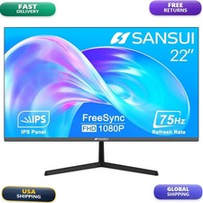 SANSUI 22 inch IPS FHD 1080P 75Hz Monitor HDMI VGA ES-22X3 picture